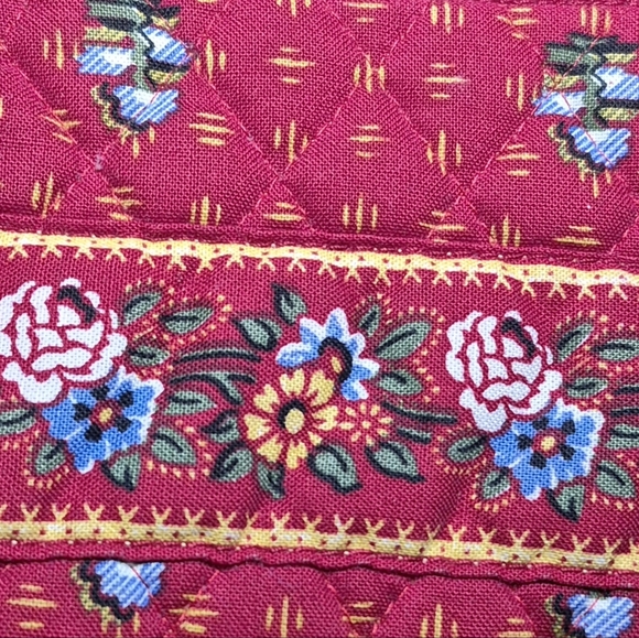 Vintage 90s Vera Bradley Provincial Red Coin Purse ID Holder Zip Top ,4.5"×4" - Picture 7 of 9